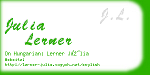 julia lerner business card